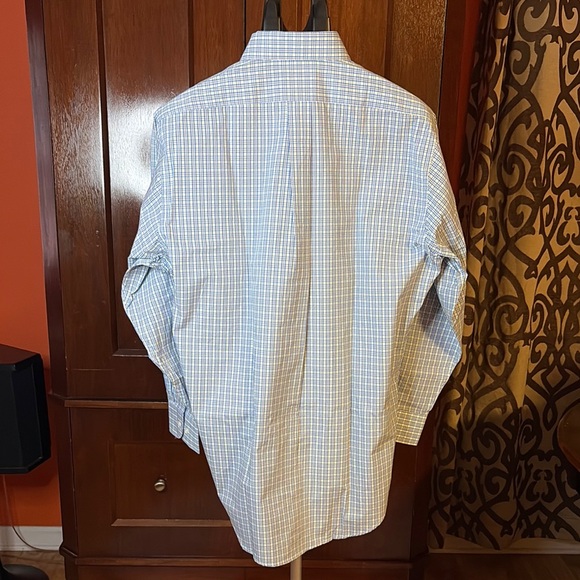 Bergamo New York Fitted Classic Blue Dress Shirt with Gingham Pattern L NWOT - Picture 11 of 11